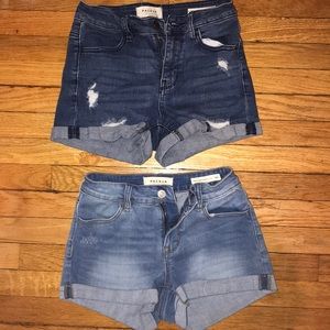 Set of Pacsun Super Stretch Shortie Shorts